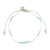 Seed Bead and Faceted Bead Wax Cord Bracelet