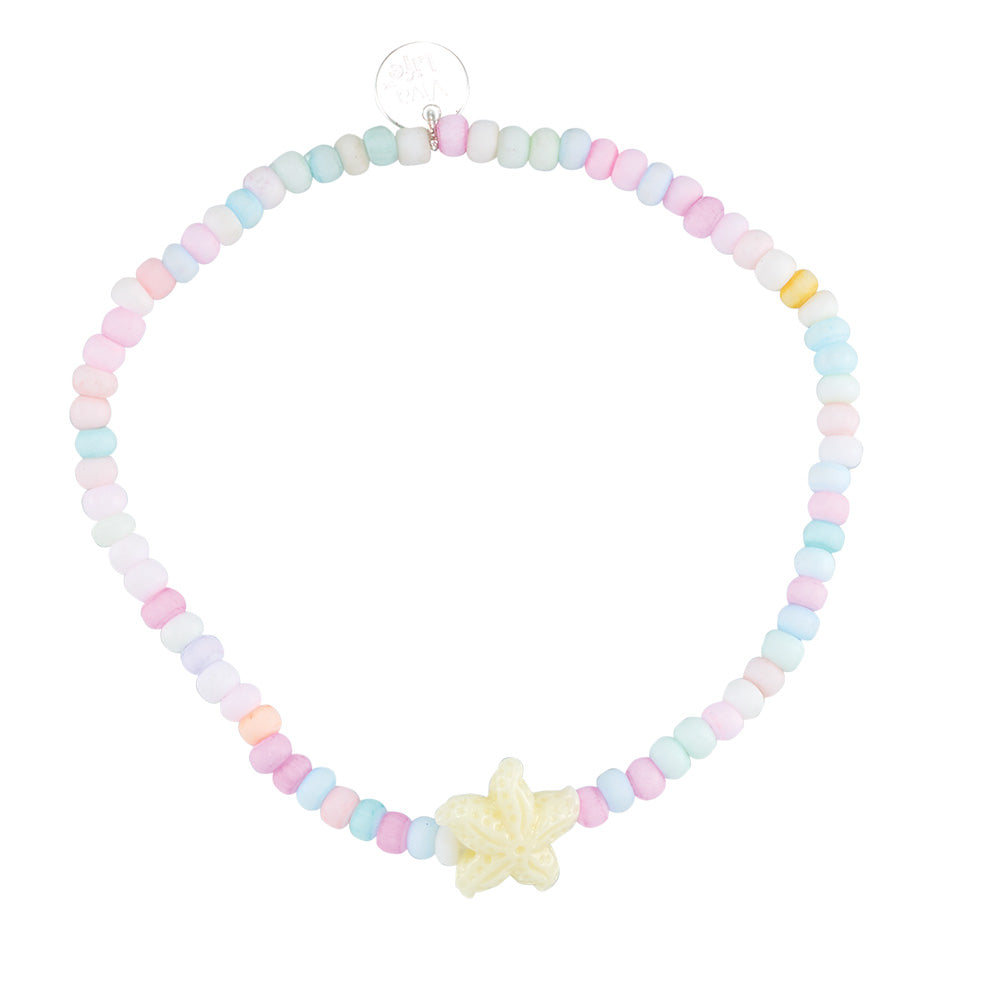 Pastel Seedbead Starfish Stretch Bracelet