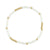 White Pearlized Seedbead Metal Bracelet
