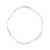 White Pearlized Seedbead Metal Bracelet