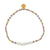 Triple Pearl/Metallic Colored Seedbead and Crystal Stretch Bracelet
