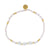 Triple Pearl/Metallic Colored Seedbead and Crystal Stretch Bracelet