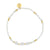 Triple Pearl/Metallic Colored Seedbead and Crystal Stretch Bracelet