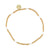 White, Silver, & Gold Metallic Bracelet