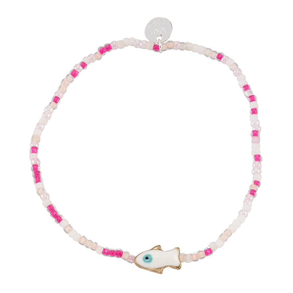 Enamel Sardine Seedbead Bracelet