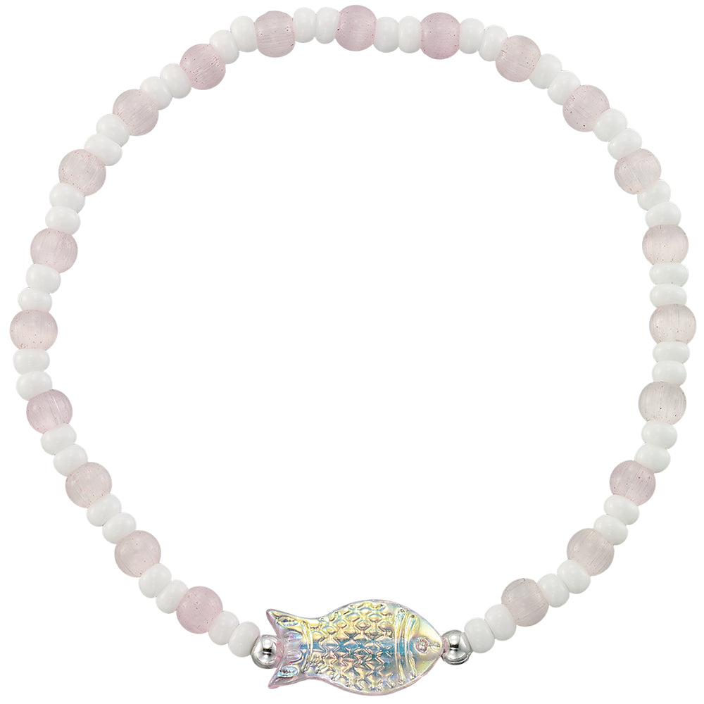 Sparkly Fish Seedbead Stretch Bracelet