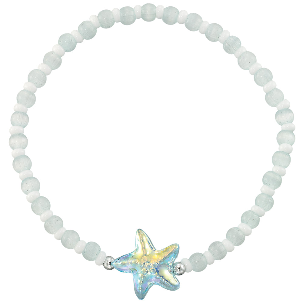 Sparkly Starfish Seedbead Stretch Bracelet