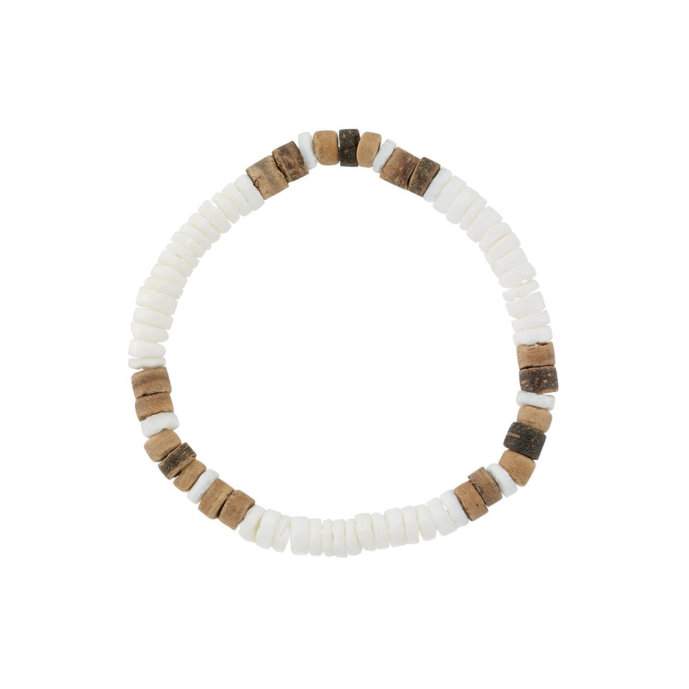 White Clam and Coco 7&quot; Bracelet