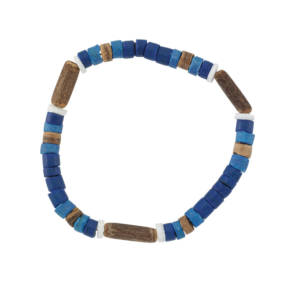 Blue Coco/Tube/Clam Shell Bracelet