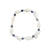 Nassa & Stone Bead Stretch Bracelet