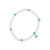Clam Shell & Stone Bead Stretch Bracelet