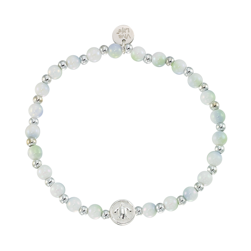 Enamel Turtle Acrylic Bead Bracelet