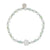 Enamel Hibiscus Acrylic Bead Bracelet