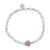Enamel Hibiscus Acrylic Bead Bracelet