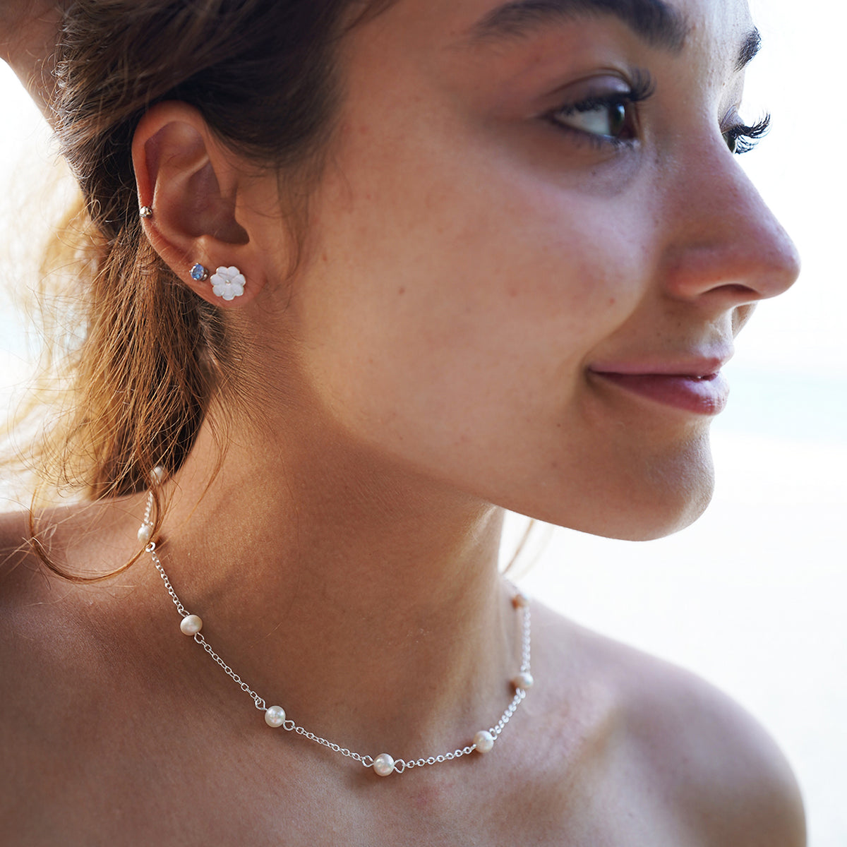 Freshwater Pearl Station Necklace