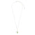 Silver Green Cats Eye Turtle 16" Necklace