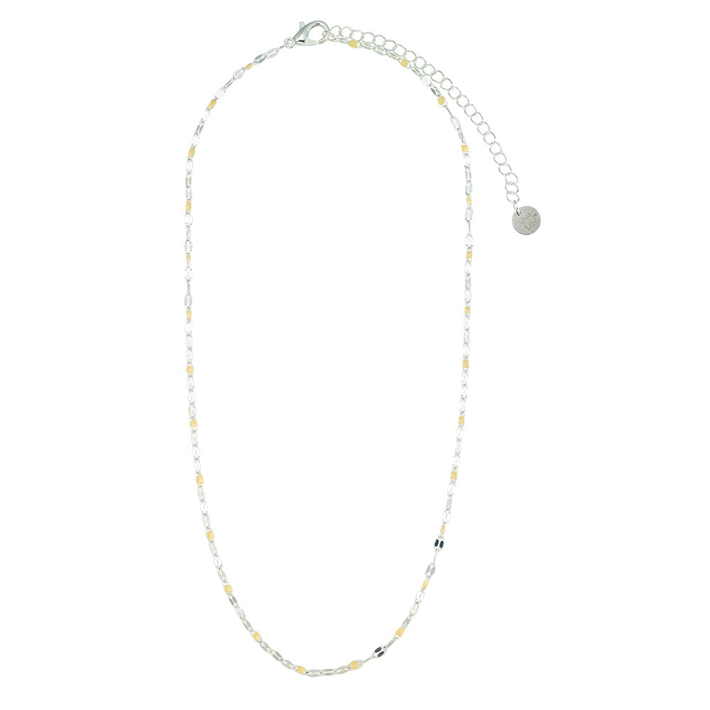 Dainty Enamel Metal 15" Necklace