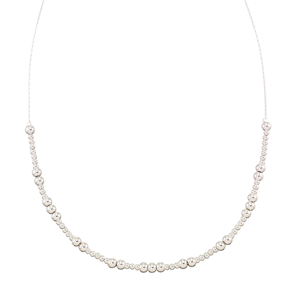 Silver Metal Ball 16" Necklace