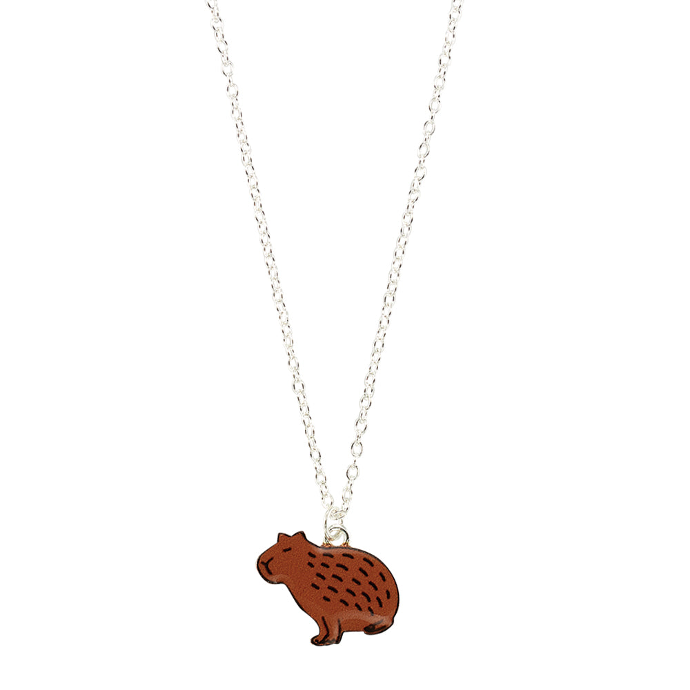 Enamel Capybara 16″ Necklace