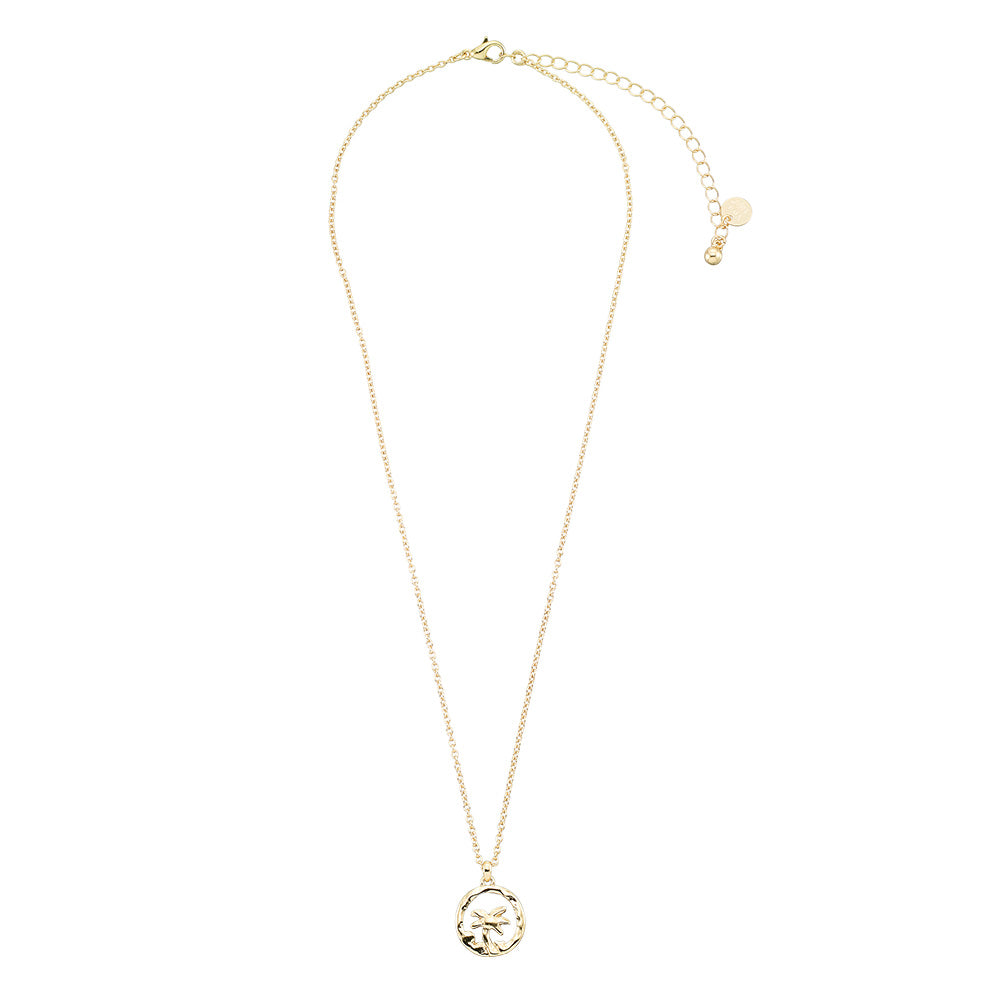 Palm Tree Circle Necklace