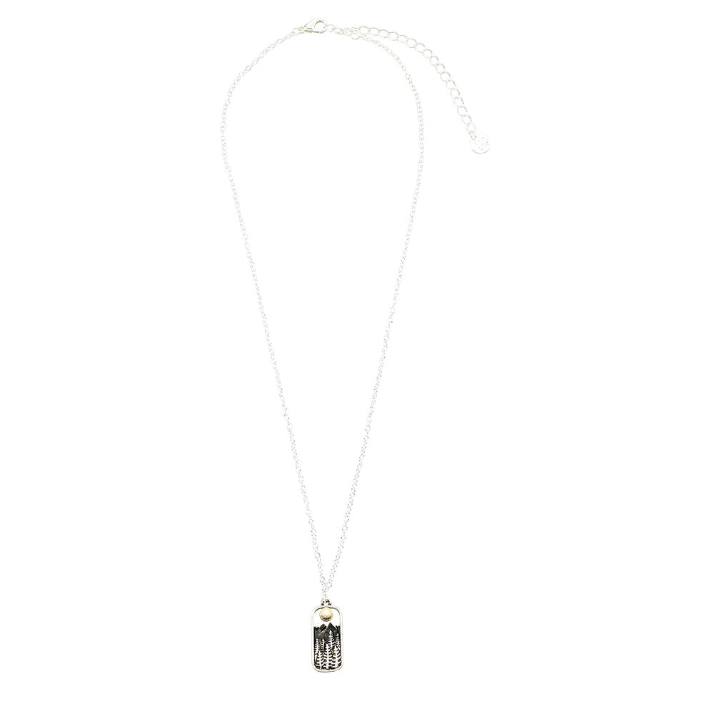 Woodland Trees &amp; Moon Necklace