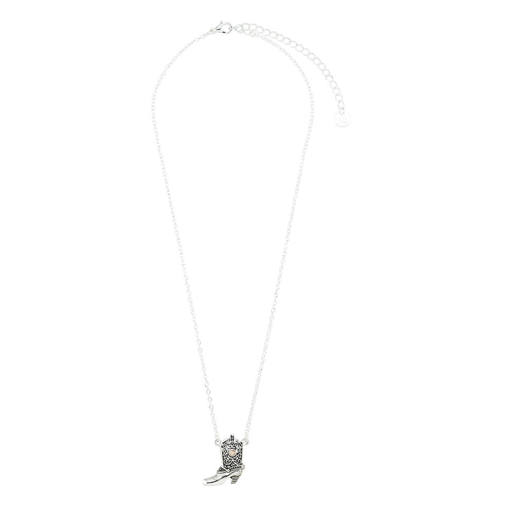 Cowboy Boot with Howlite 16&quot; Necklace