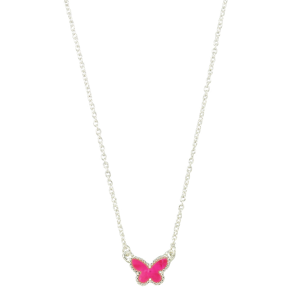 Abalone Butterfly 16" Necklace