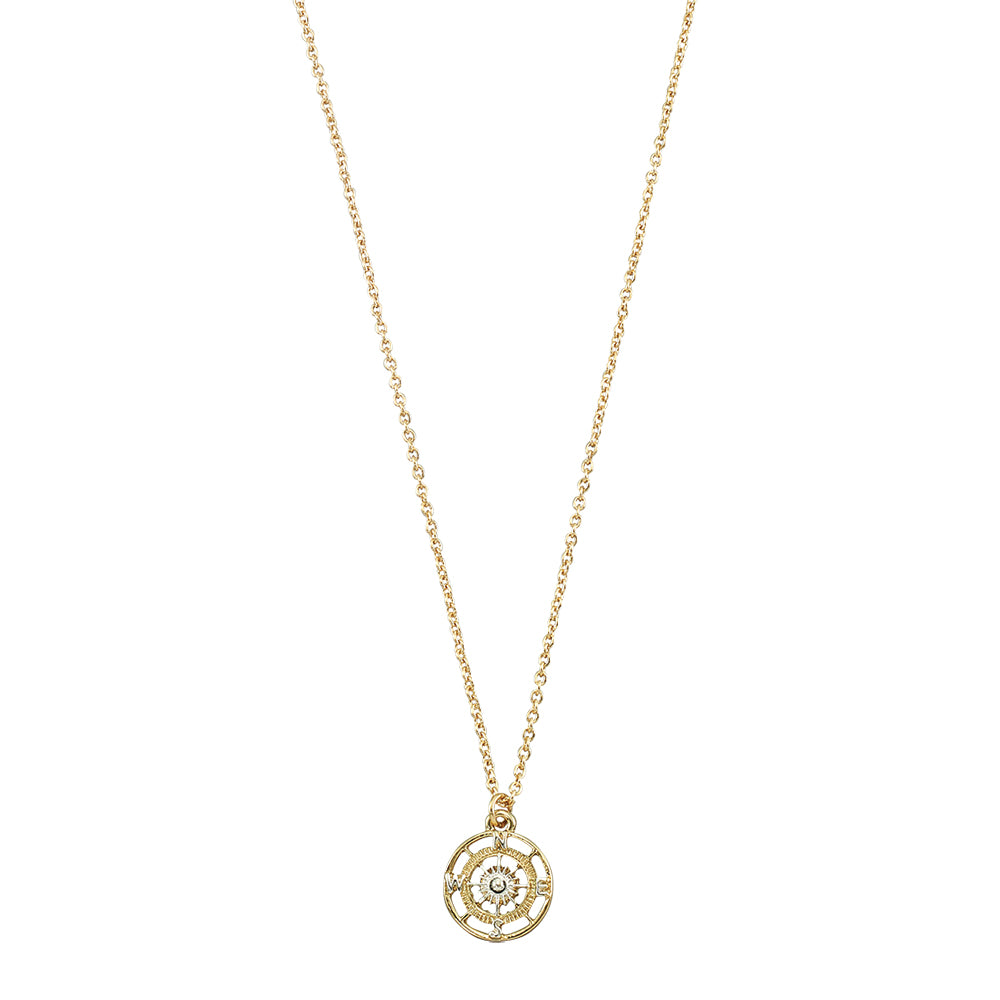 Two-Toned Compass 16" Necklace