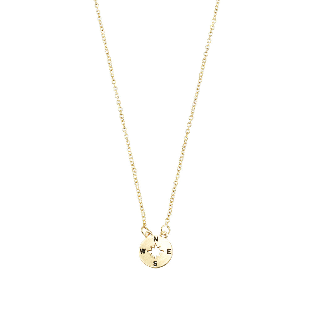 Antiqued Compass 16" Necklace