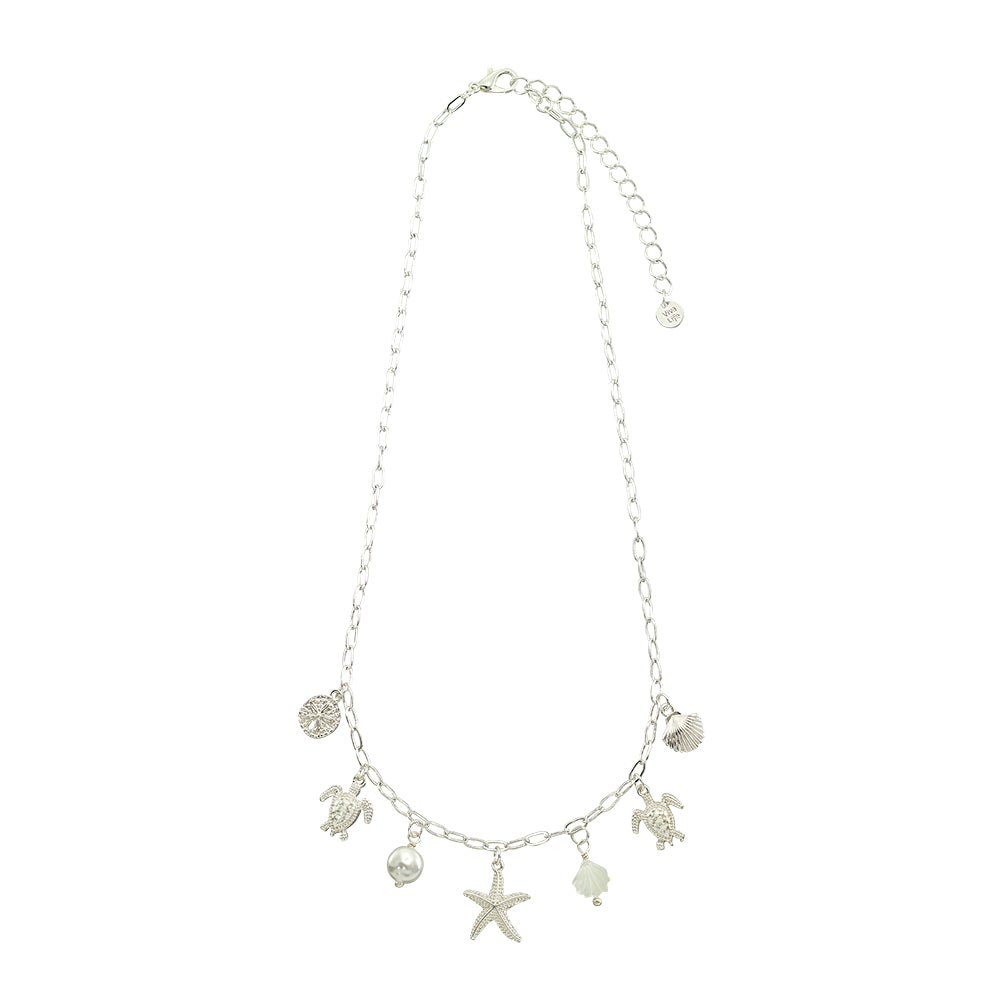 Sealife Charm Pearl 16" Necklace