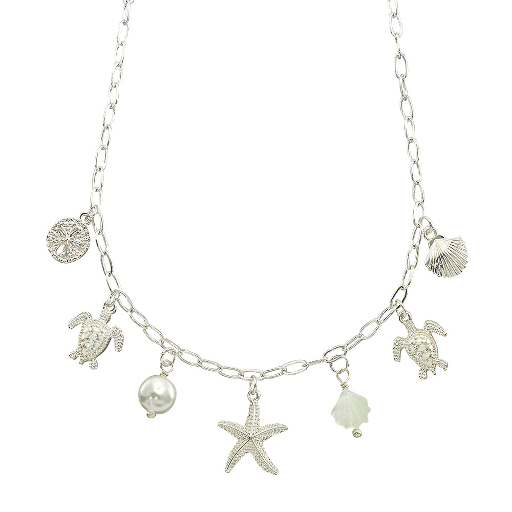 Sealife Charm Pearl 16" Necklace
