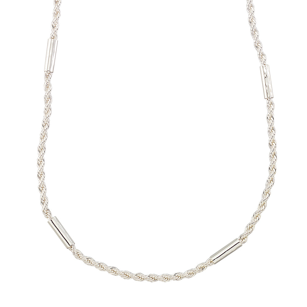 Rope Bar Metal Chain 15" Chain Necklace