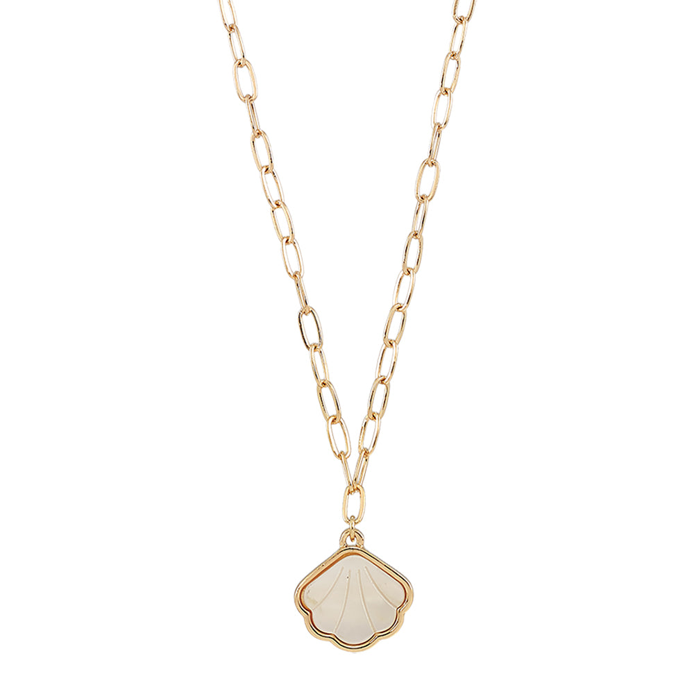 Mother of Pearl Shell Link 15" Necklace