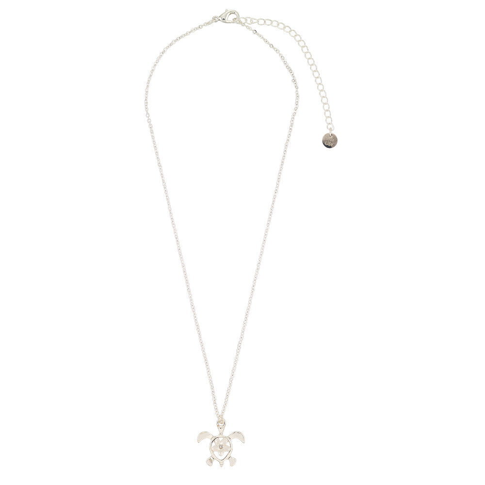 "Give Back" Turtle Hibiscus 16" Necklace