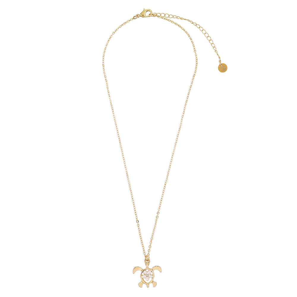 &quot;Give Back&quot; Turtle Hibiscus 16&quot; Necklace