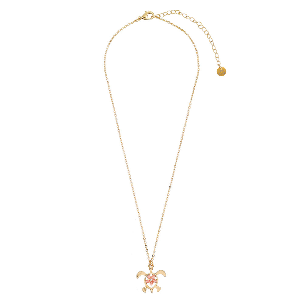 "Give Back" Turtle Hibiscus 16" Necklace