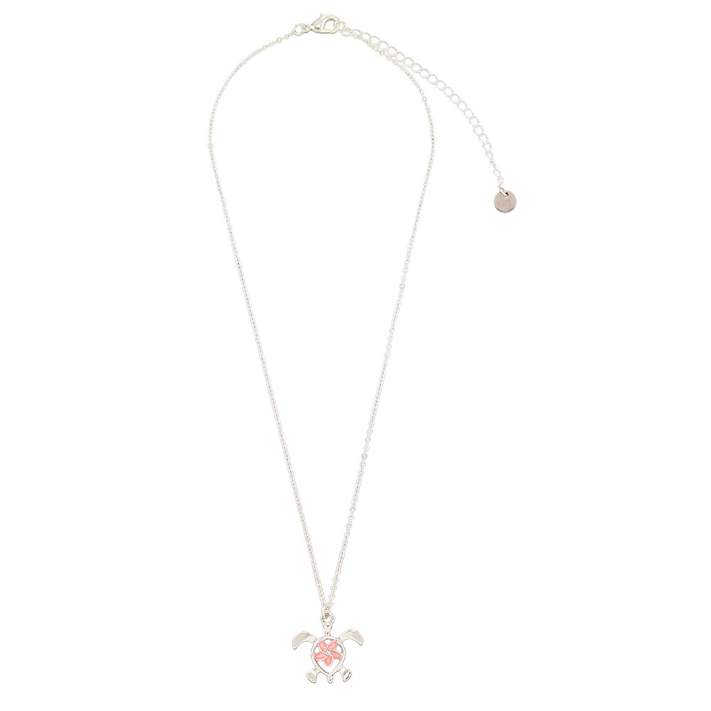 "Give Back" Turtle Hibiscus 16" Necklace