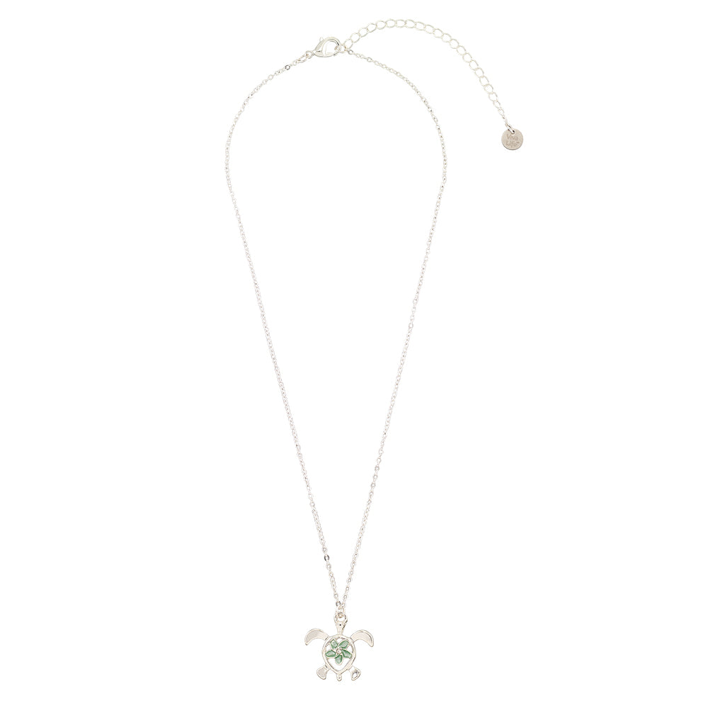 "Give Back" Turtle Hibiscus 16" Necklace