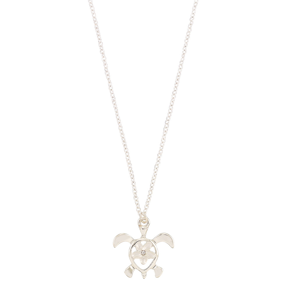 "Give Back" Turtle Hibiscus 16" Necklace