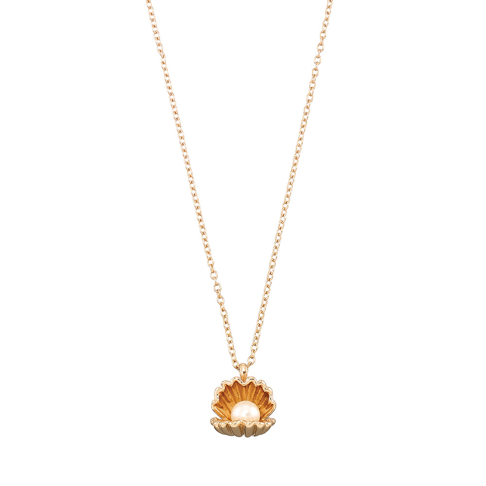 Open Clam Pearl 16"Necklace