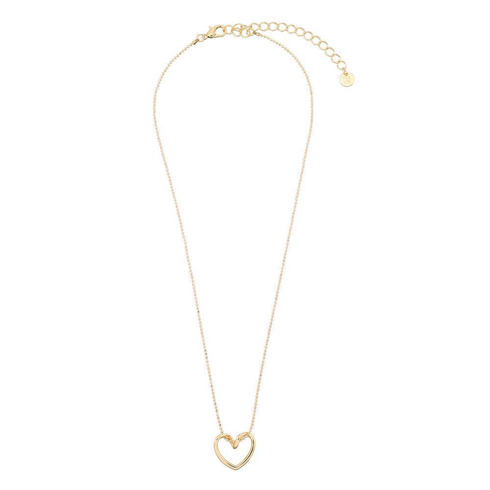 Outline Heart 16&quot; Necklace