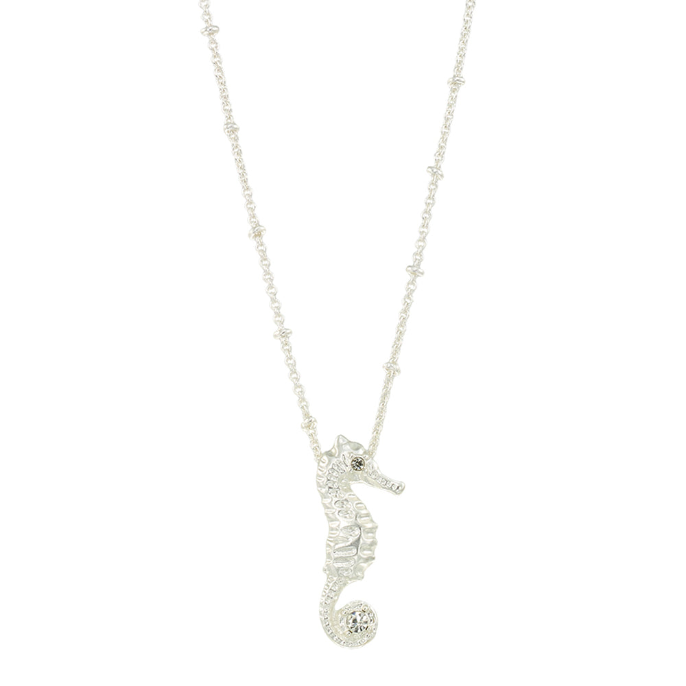 Crystal Seahorse 16'' Necklace