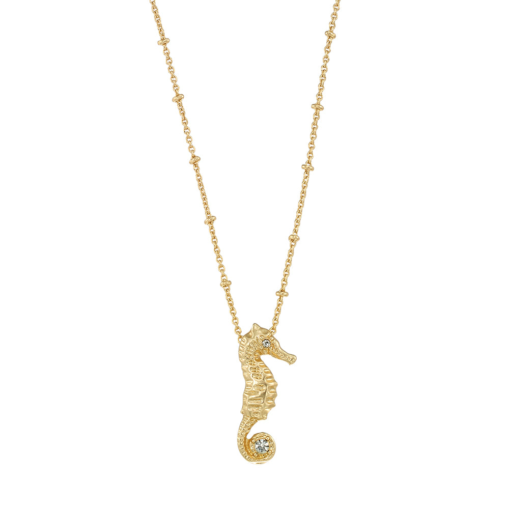 Crystal Seahorse 16'' Necklace