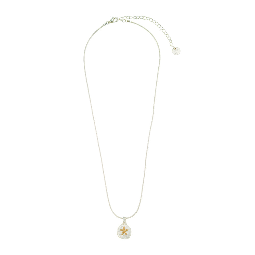 Two-Toned Sand Dollar 16" Necklace