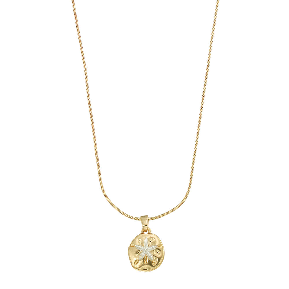 Two-Toned Sand Dollar 16" Necklace