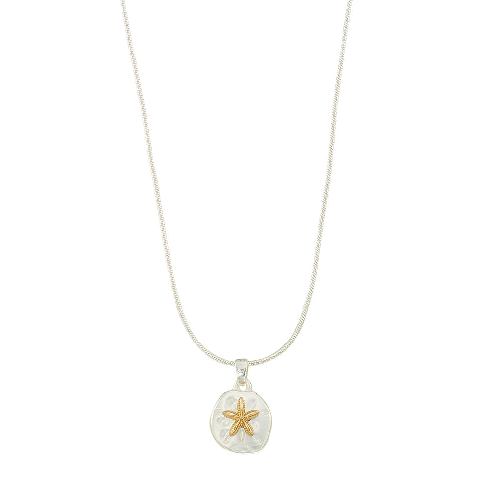 Two-Toned Sand Dollar 16" Necklace
