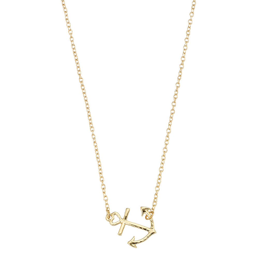 Anchor Heart 15" Necklace