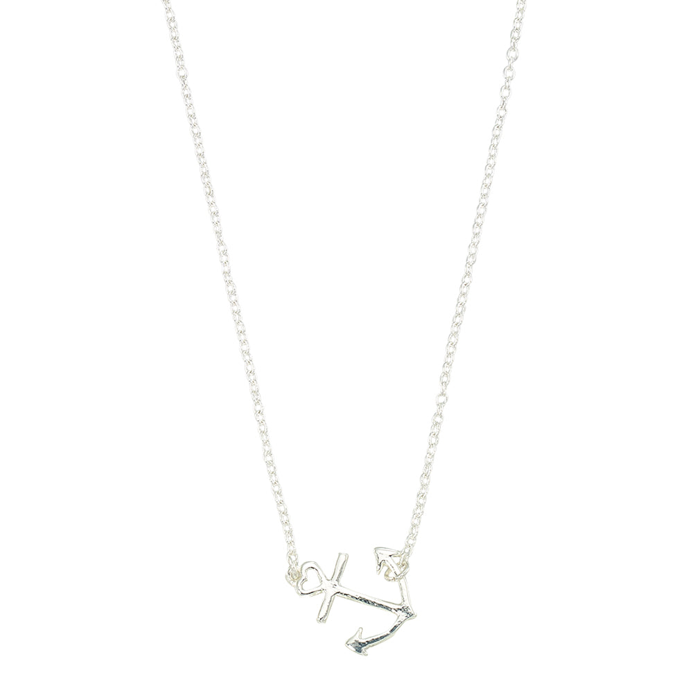 Anchor Heart 15" Necklace