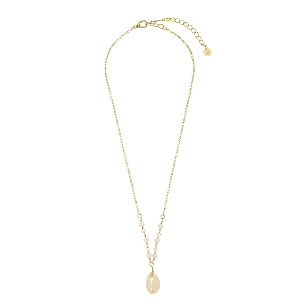 Cowrie Crystal 16&quot; Necklace