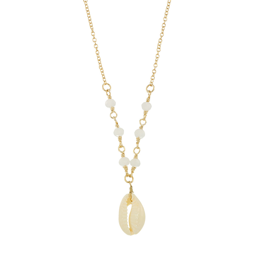 Cowrie Crystal 16" Necklace